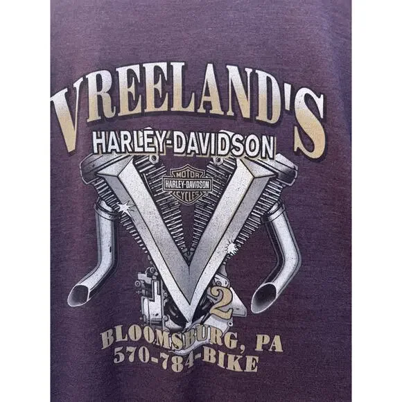 Harley Davidson Graphic T Shirt Mens XL Bloomsburg PA V Twin Vintage Style - Picture 6 of 6